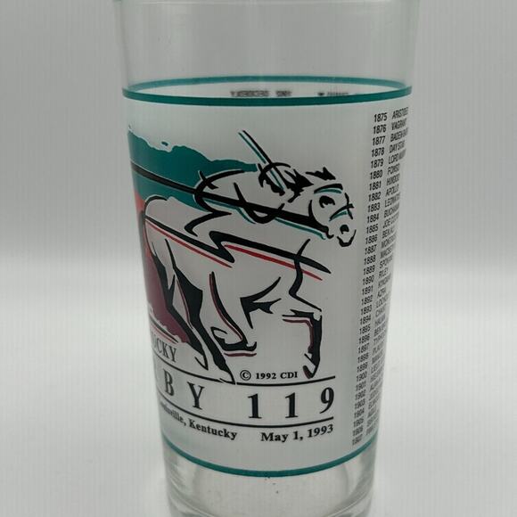 119 Kentucky Derby Official Mint Julep Beverage Glass Churchill Downs 1993 Race - Picture 2 of 3